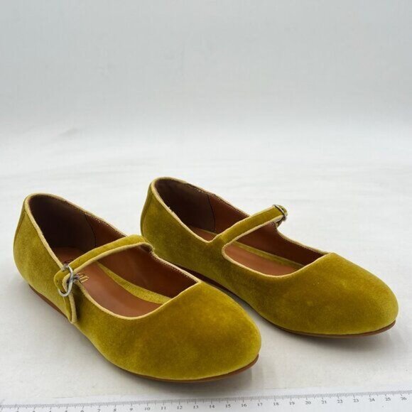 Pazzion Yellow Cute Closed Round Toe Mary Janes Comfortable Strap Buckled Shoes - Picture 4 of 8